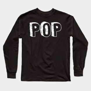 POP - White Long Sleeve T-Shirt